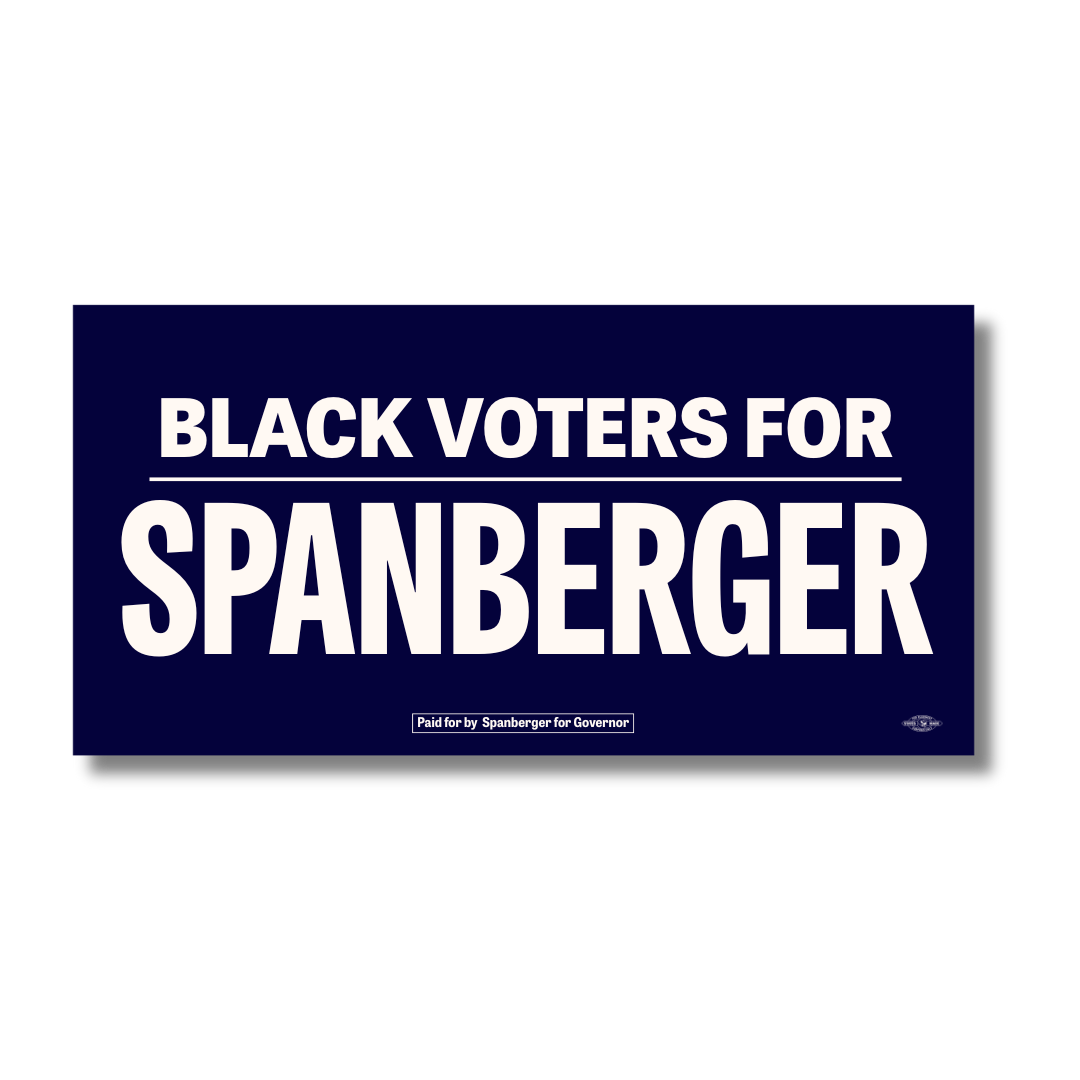 Black Voters for Spanberger Bumper Sticker