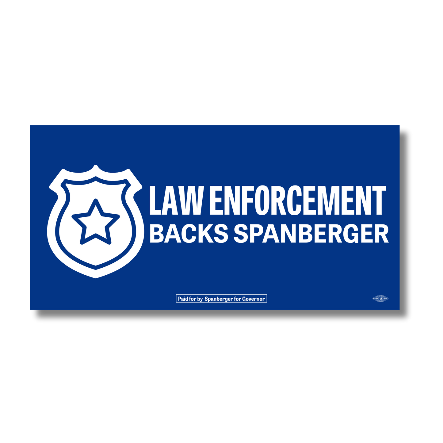 Law Enforcement Backs Spanberger Bumper Sticker
