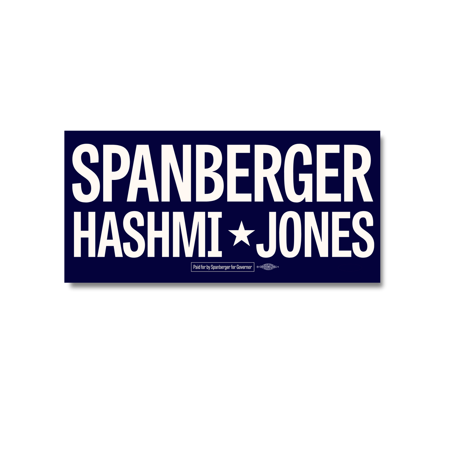 Spanberger-Hashmi-Jones Logo Bumper Sticker