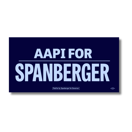 AAPI for Spanberger Bumper Sticker