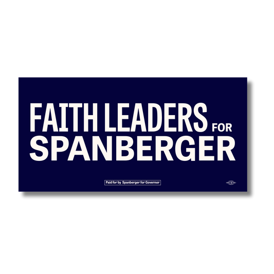 Faith Leaders for Spanberger Bumper Sticker